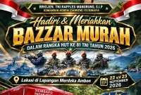 Bazar Murah HUT ke-81 TNI Digelar di Lapangan Merdeka, Korem 151/Binaiya Ajak Warga Ambon Datang