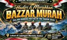 Bazar Murah HUT ke-81 TNI Digelar di Lapangan Merdeka, Korem 151/Binaiya Ajak Warga Ambon Datang