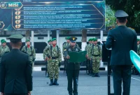 Pimpin Upacara Kenaikan Pangkat, Danrem Raffles Tekankan Profesionalisme Prajurit Korem 151/Binaiya