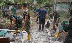 Karya Bakti di Panti Asuhan Santa Maria, Korem 151/Binaiya Hadirkan Semangat Jumat Berkah
