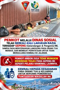 Kembali Pemkot Ambon Razia Gepeng